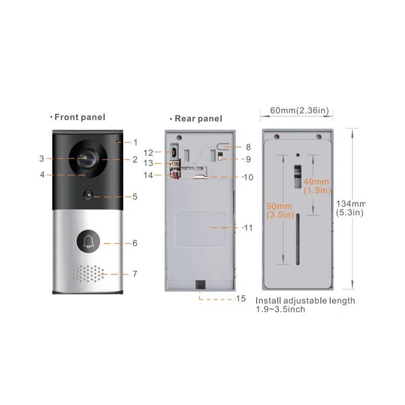 KONX KW03 1080P H.264 Smart WiFi Video Door Phone intercom Doorbell Wireless Unlock IR CUT Night Vision Motion Decetion Alarm