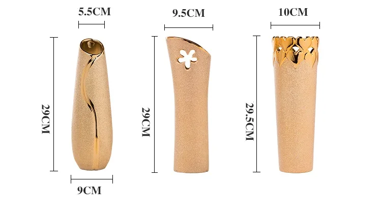 Роскошная Европейская позолоченная керамическая ваза для домашнего декора Креативный дизайн фарфоровая декоративная ваза для цветов для свадебного украшения