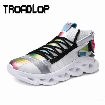 

Troadlop Plus Size 46 White Sneakers INS Fashion Dady Shoes Black