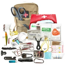 Dorp shipping 21 in 1 survival kit Set Outdoor Camping Travel Multifunction First aid SOS EDC Emergency Supplies for Wilderness wilderness first aid equipment case