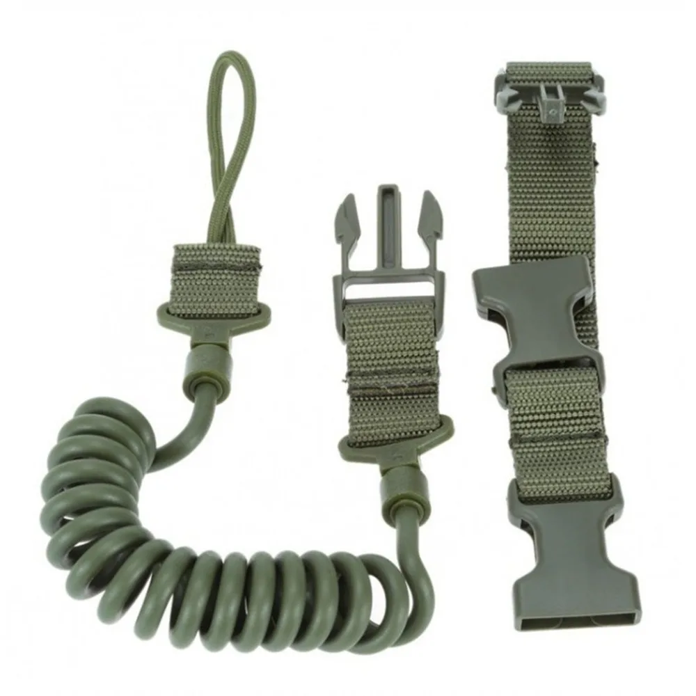 Elastic Tactical Safety Lanyard Rope Outdoor Anti-lost Elastic Key Ring EDC Extension-type Spring Adjustable Belt NEW Arrival