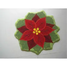 Руку зацепило Рождество Пуансеттия Коврик Гостиная двери коврики ковер, вышитые крыльцо коврик ковер украшение дома Рождество DecorGift