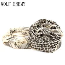 Тактический шарф в стиле милитари мужской зимний ветрозащитный мусульманский хиджаб шемаг для охоты в пустыне арабский Keffiyeh Шарф хлопок шарф