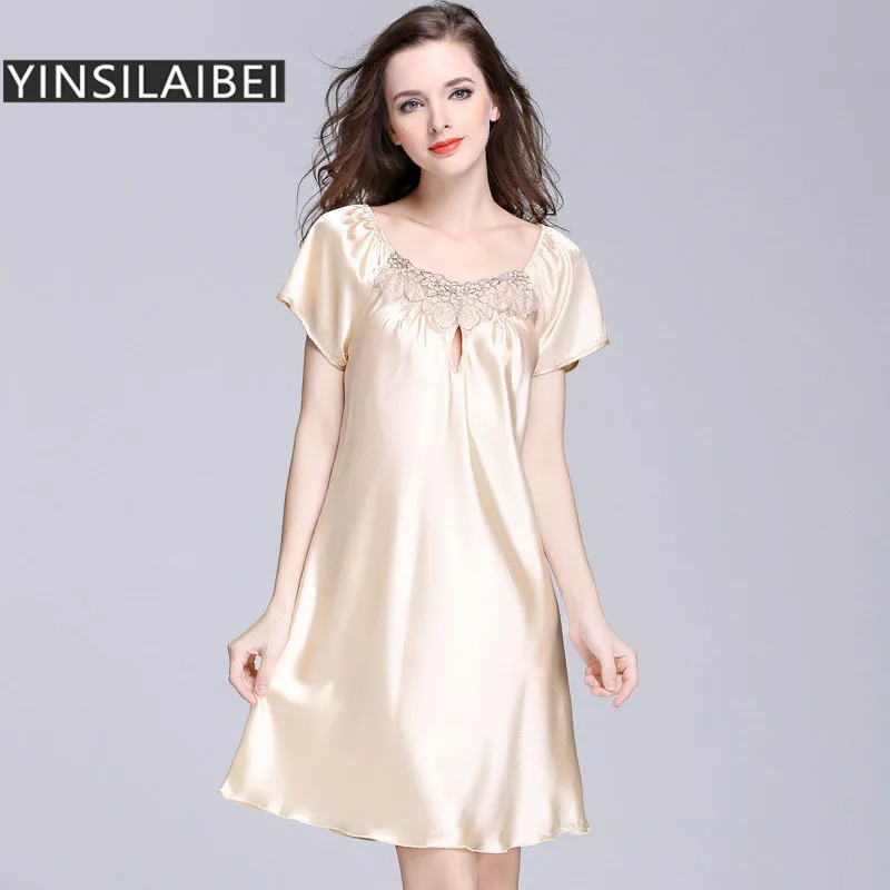 plus size women nightgown nightwear silk nightgowns sleepwear women nightgowns plus size