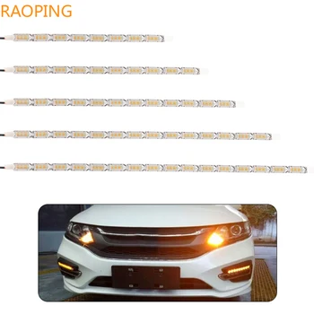 

Flexible DRL Daytime Running Light Turn Signal Lamp Sequential Strip Dual Color DRL Flow Turn Signal Lights