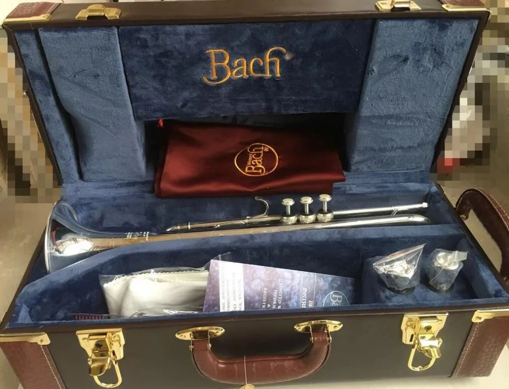

Bach Stradivarius 37 Silver Plated Trumpet LT180S-37 Trumpete with Original Blue Case