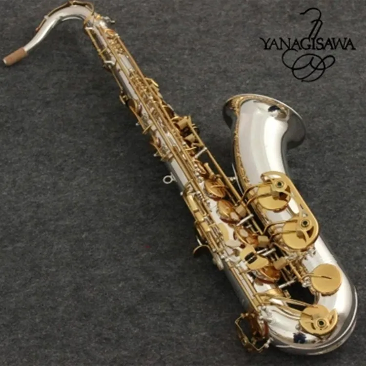 

New Tenor Saxophone yanagisawa T-9930 Musical Instruments Bb Tone Nickel Silver Plated Tube Gold Key Sax With Case Mouthpiece