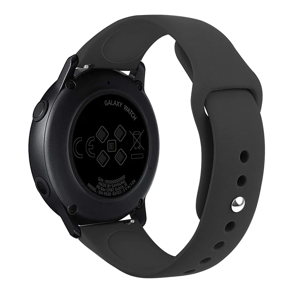 Силиконовые Ремешки для наручных часов для samsung Galaxy Watch Active/часы 42 мм ремешок для samsung gear S2 спортивные классические Сменные Ремешки для наручных часов - Цвет ремешка: Black