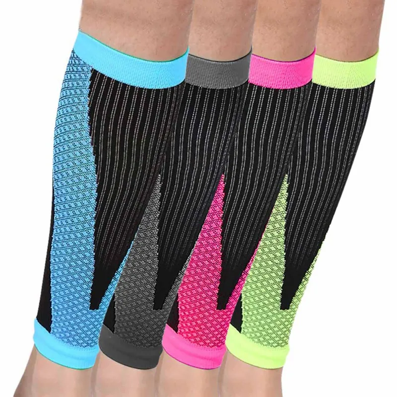 

2pcs Unisex Running Athletics Compression Sleeves Calf Leg Shin Splints Elbow Knee Pads Protection Sports Safety