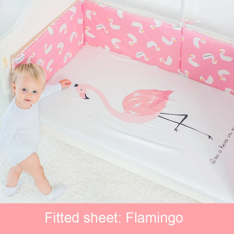 Baby bedding fitted sheet cute cartoon Mattress Cover Pure Cotton Crib Bed Sheet