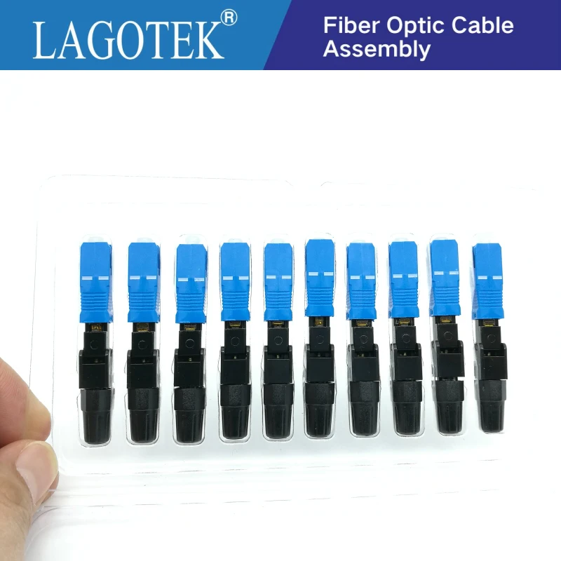 Free shipping 100pcs SC/UPC Fast Assembly Connector adapter support 2.0mm 3.0mm Indoor Cable and FTTH Flat Fast/Quick | Мобильные