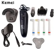 220V 4 in 1 Men s Electric Shaver Beard Razors Waterproof Barbeador Rechargeable Shavers Nose Trimmer
