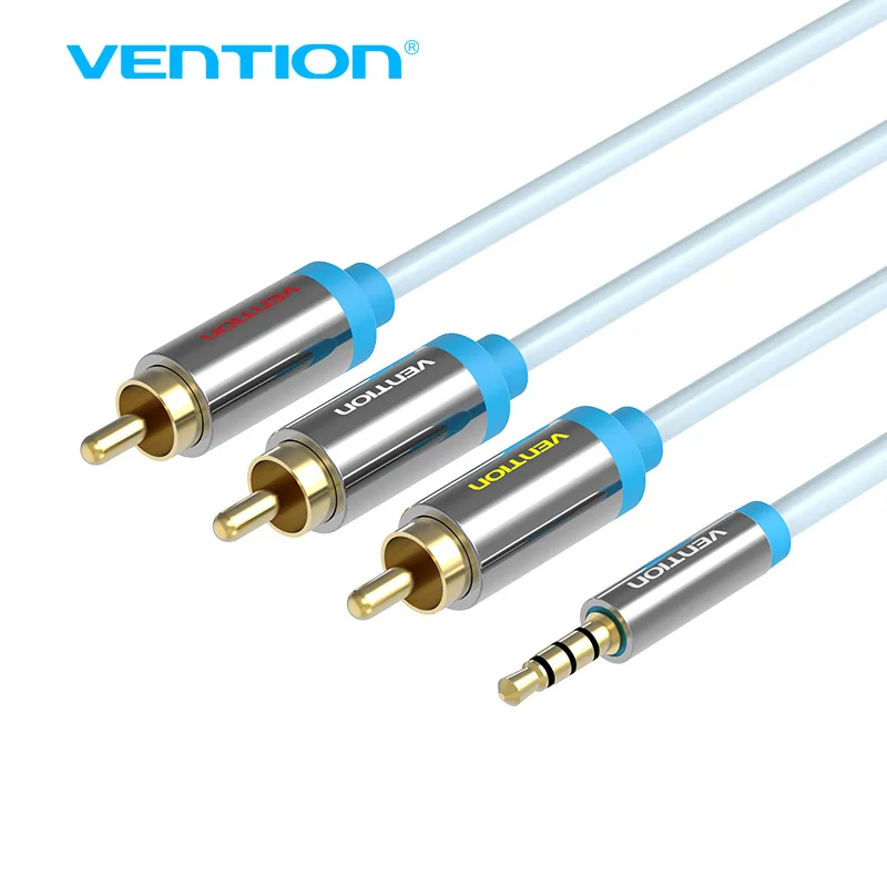 

Vention 2.5mm Jack to 3 RCA Cable Metal Shell 1.5m 2m Jack 2.5mm to AV Converter Cable Video Cable For Android TV Box
