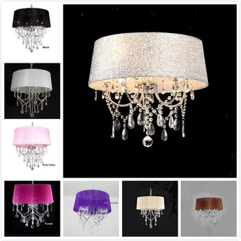 

Lighting lamp pendant lights led crystal bedroom Noble Luxury lamp chimney e14 Lamp Glass base led bulb Fashion lampshade XU