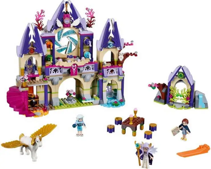 ФОТО bela 10415 elves azari/farran/emily jones sky castle fortress minifigures building block minifigure toys compatible with lepin