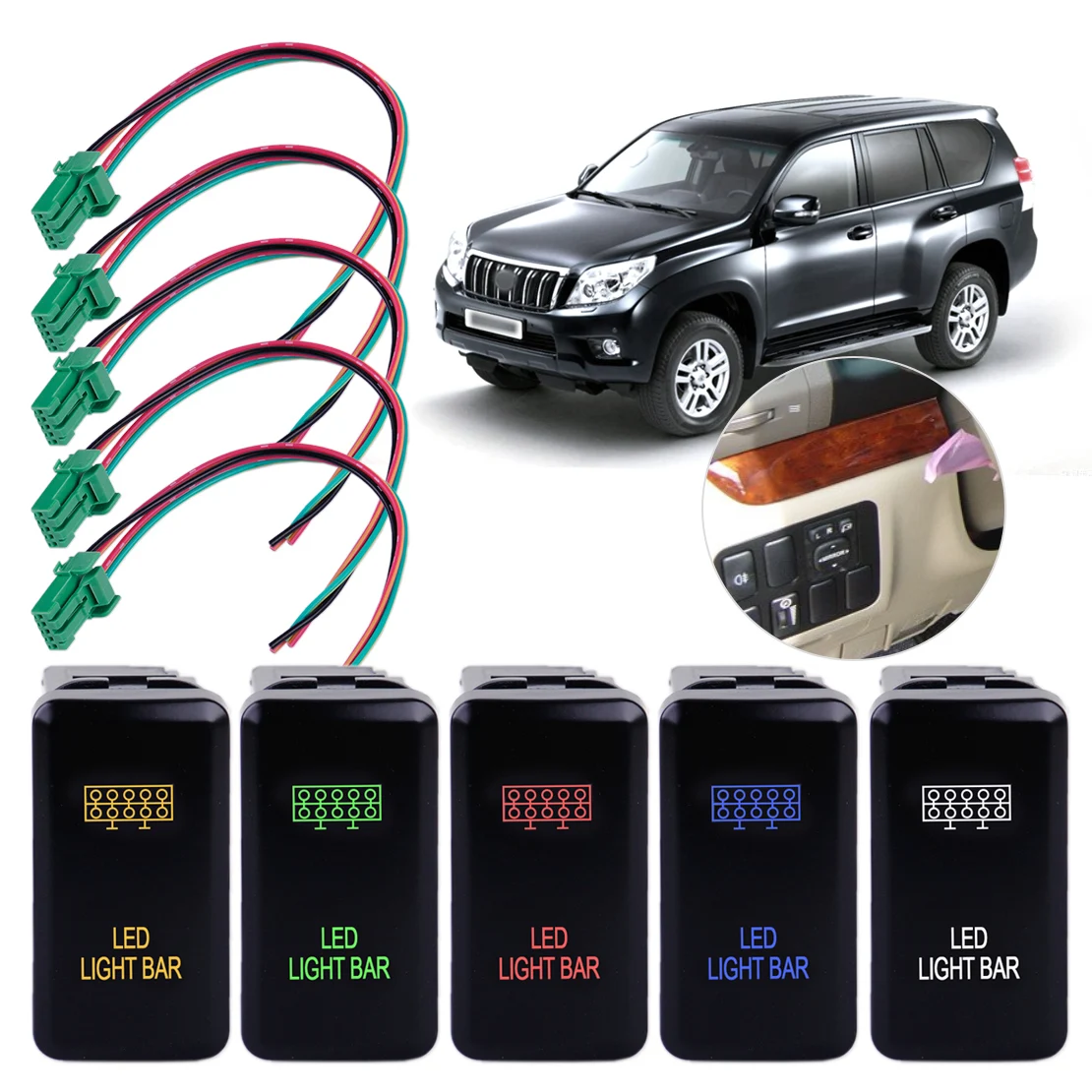 Beler 12v Led Fog Light Push Button Switch With Harness