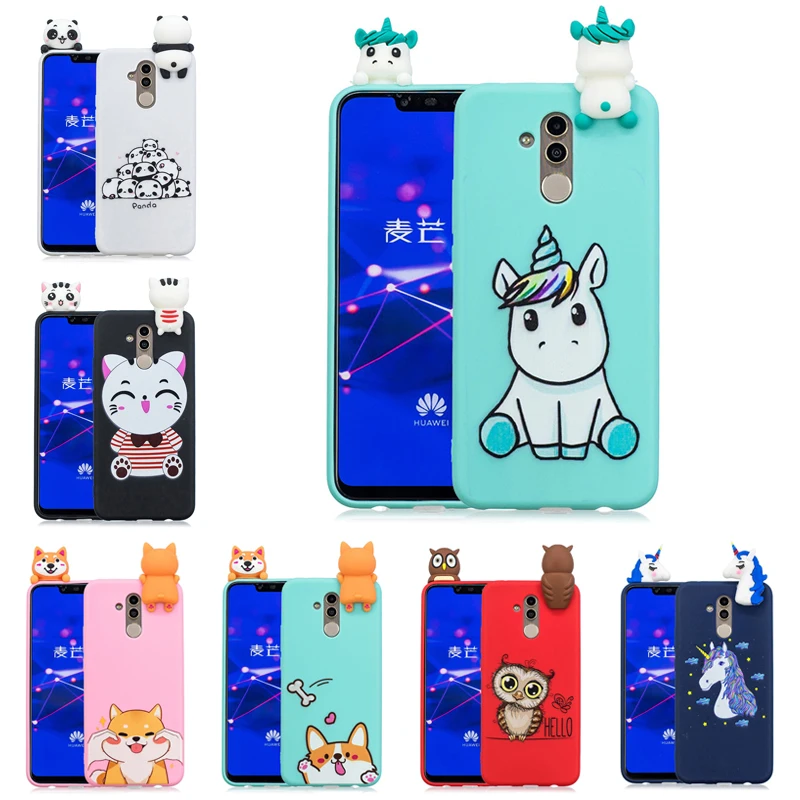 

Cartoon 3D Unicorn Panda Owl Cat Soft Silicone TPU Cover on For Huawei P30 Pro P10 P20 P30 Lite Mate 10 20 Lite Nova 3i Case