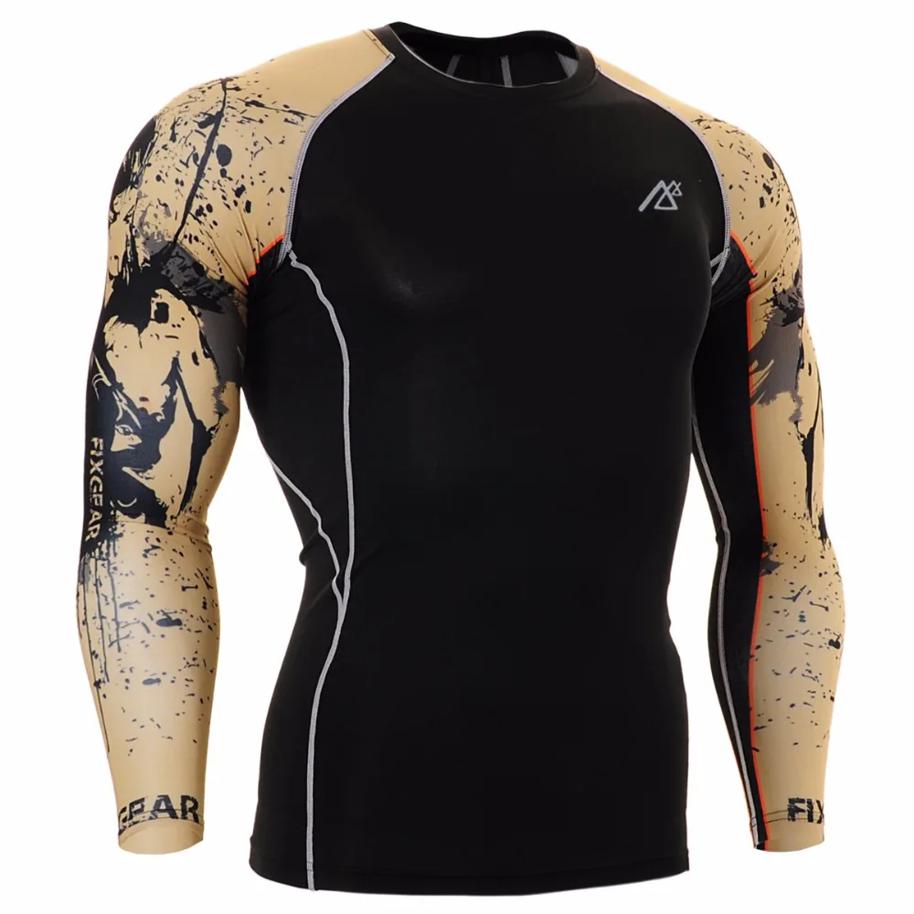 

Life On Track for Men Compression Long Sleeve Tights Tee Shirt Multi-functional Breathable Mens Tops