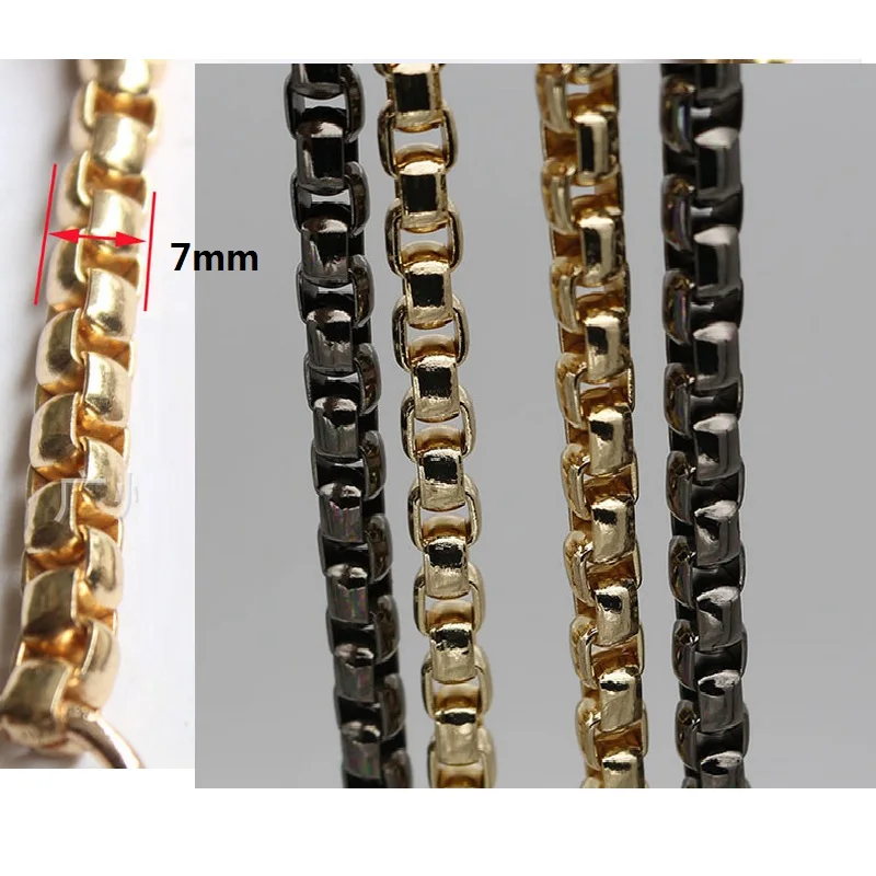 Length 140mm width 7mm leather shoulder messager bags handbag alloy strap belts bag decoration accessories free shipping
