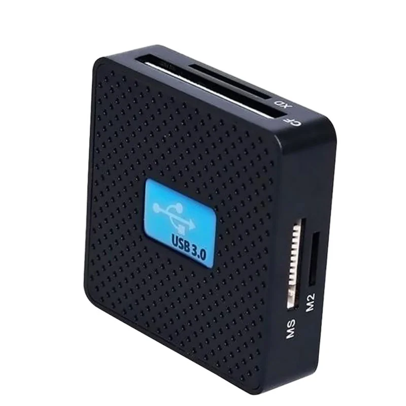 USB3.0 все в 1 SD TF CF XD M2 MS флэш-устройство чтения карт памяти для ноутбука Высокое Скорость с Светодиодный индикатор подсветки