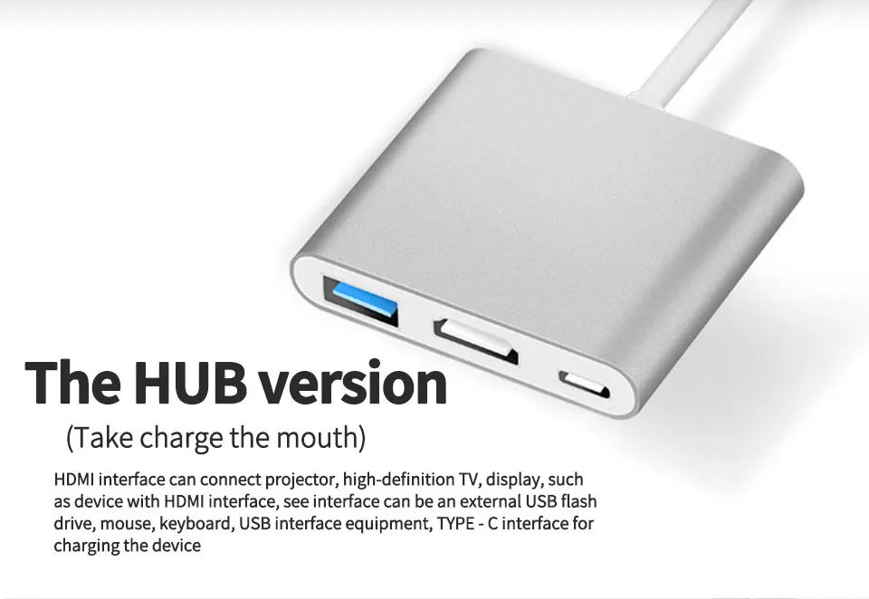  Type C to HDMI Cables USB 3.0 HDMI VGA Adapter  4K Thunder bolt 3 for New Macbook  Huawei  P20 Pro P20 Xiaomi USB HDMI (4)