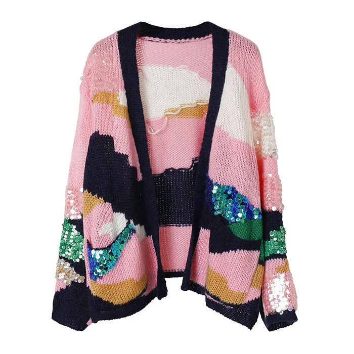 Buy New 2017 autumn and winter sequined cardigan women