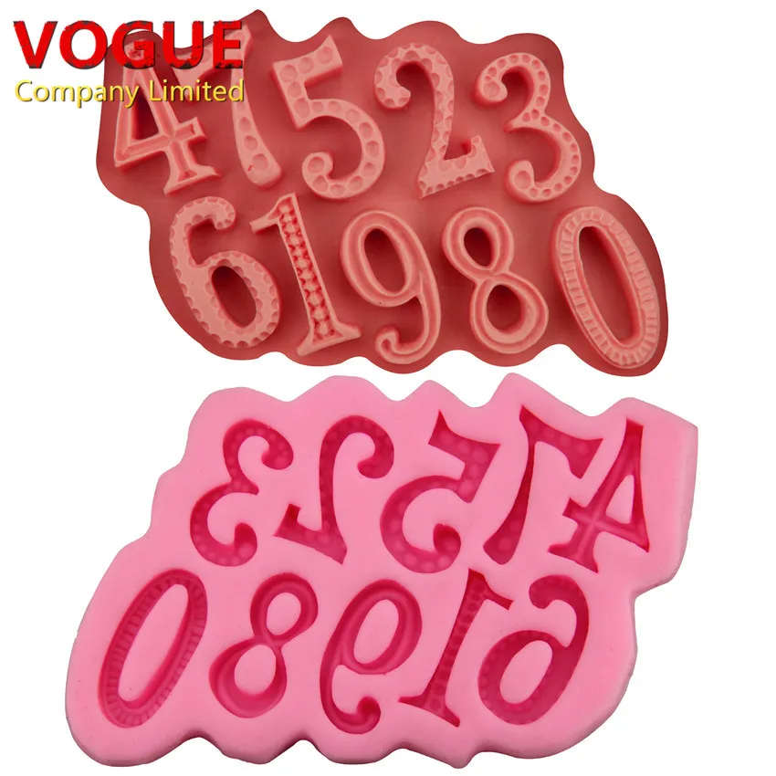 3D Numbers 0 9 Silicone Fondant Mold Mini Bakeware Gum Paste Sugar