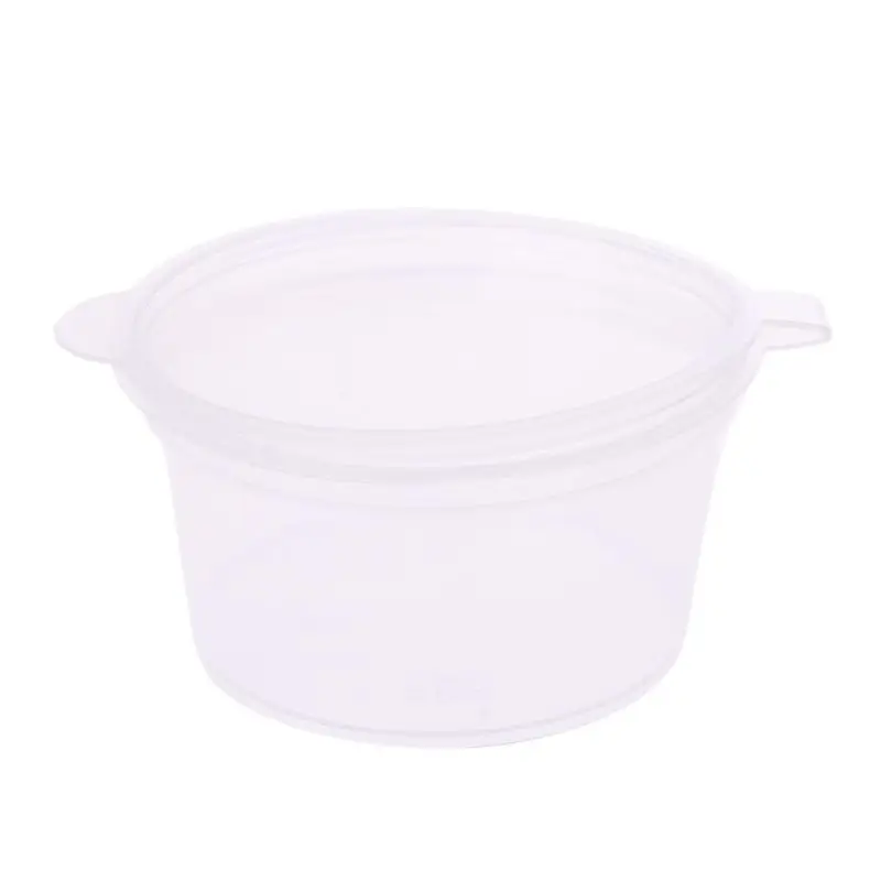 10 шт. одноразовые ясный Пластик соус чатни чашки Slime контейнер для хранения коробка с крышкой размером 30 мл