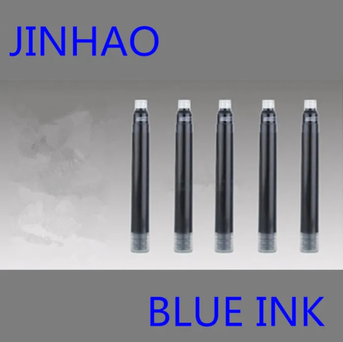 Роскошная стальная Jinhao 159 синяя и Серебряная отделка средняя Smooth гладкая металлическая авторучка цветные чернила ручка школьный пенал - Цвет: 2