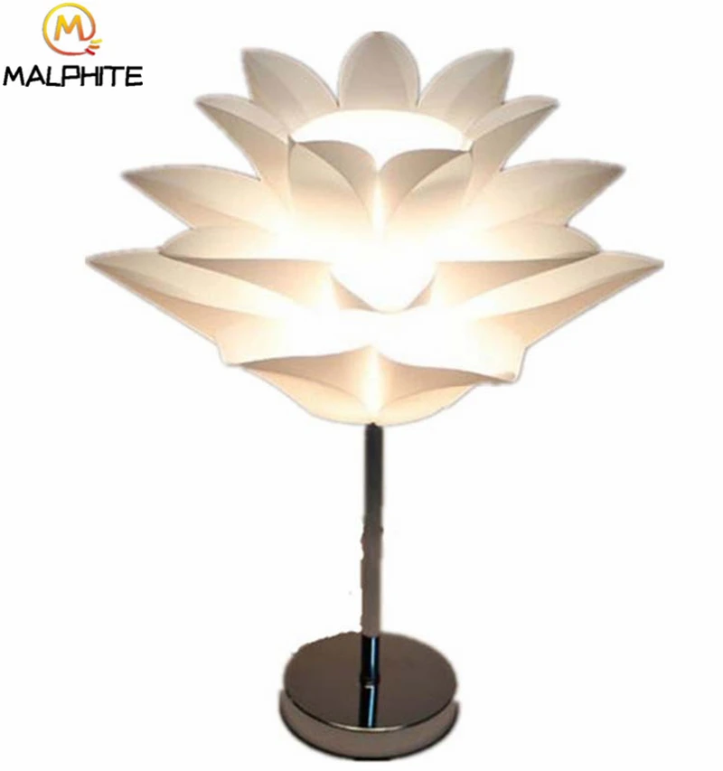 

Nordic PVC Table Lamp Modern Simple Lotus Lamps Table Bedroom Bedside Dimming Table Light Cafe Bar Decor Lighting Luminaires