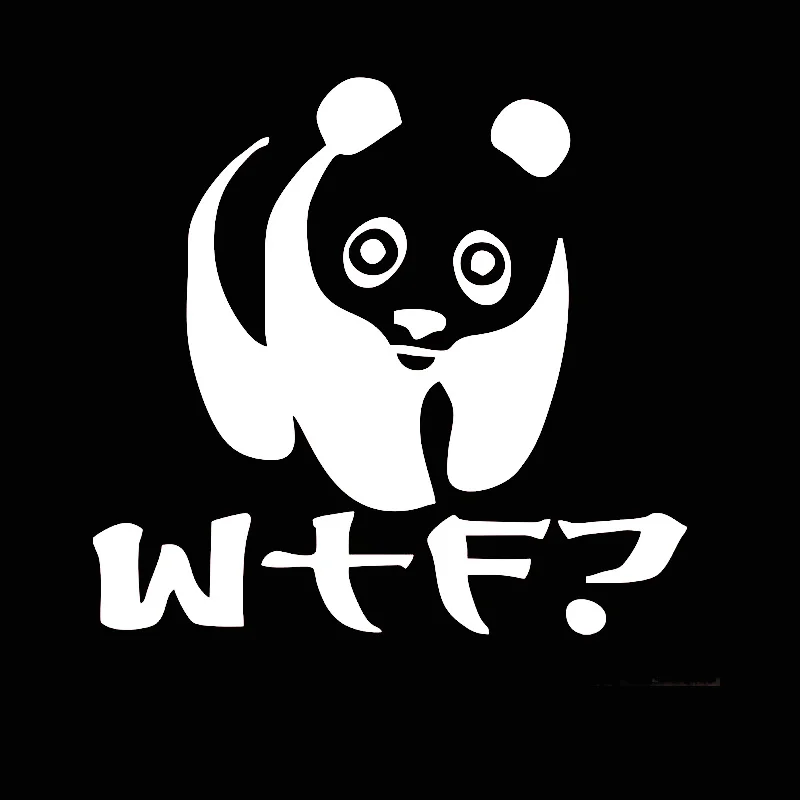 Забавный автомобильный стикер панда WTF забавное слово стильный тюнинг мотоцикл