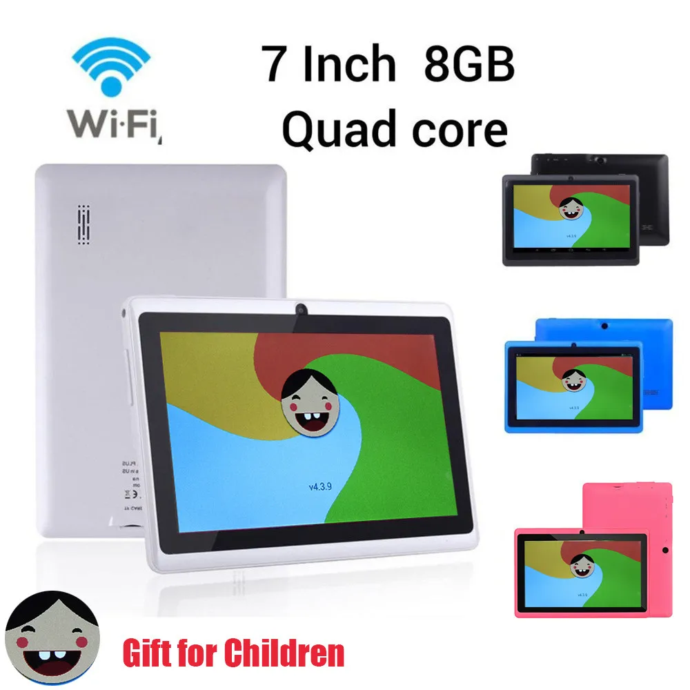 Fashion Q880 7 Inch MP4 Player Google Android 4.4 Quad Core Tablet PC 512M+8GB Dual Camera Study App For Children Gift