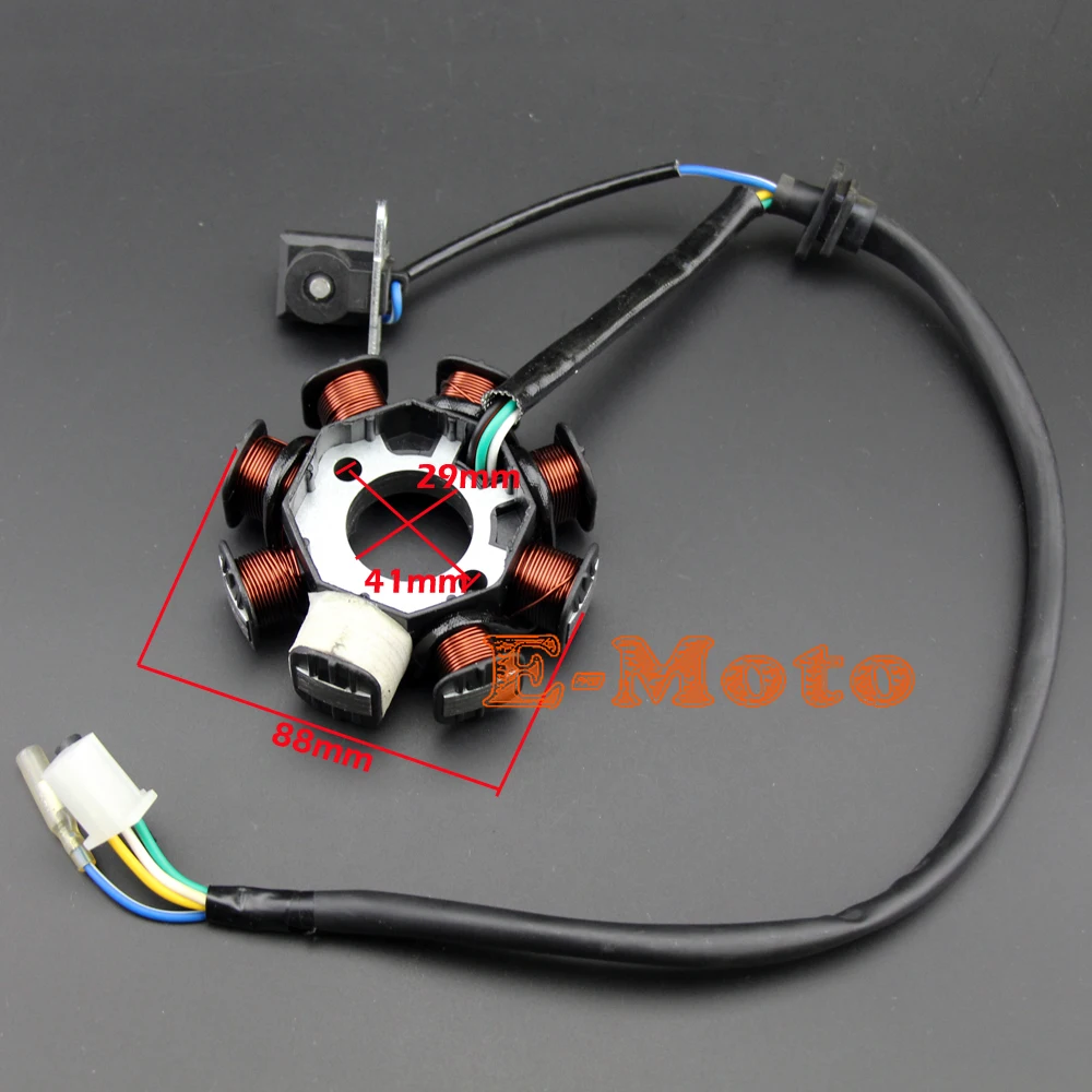 Chinese Scooter GY6 125cc 150cc 8 Pole 8 Coil Stator Charging