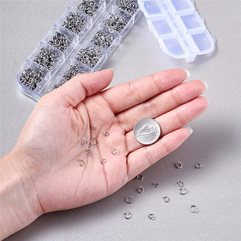 2300 Pcs Jump Rings for Jewelry Making Supplies Open Jump Ring DIY Jewelry  Findings for Necklace and Jewelry Repair Gold