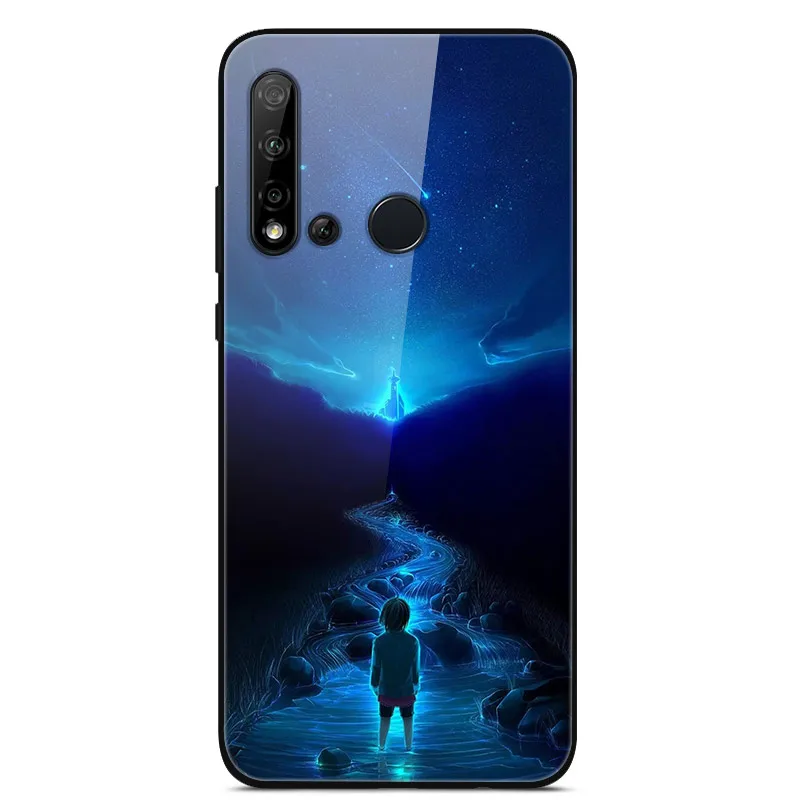Для huawei P20 Lite чехол из закаленного стекла «Планета космос», чехол из стекла для huawei nova 5i 5 i Coque P20Lite, чехол