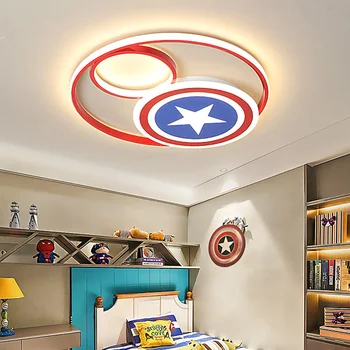 

Modern led ceiling light round red blue lights for bedroom children room home kids boys baby lighting AC85-265V ceiling lamp