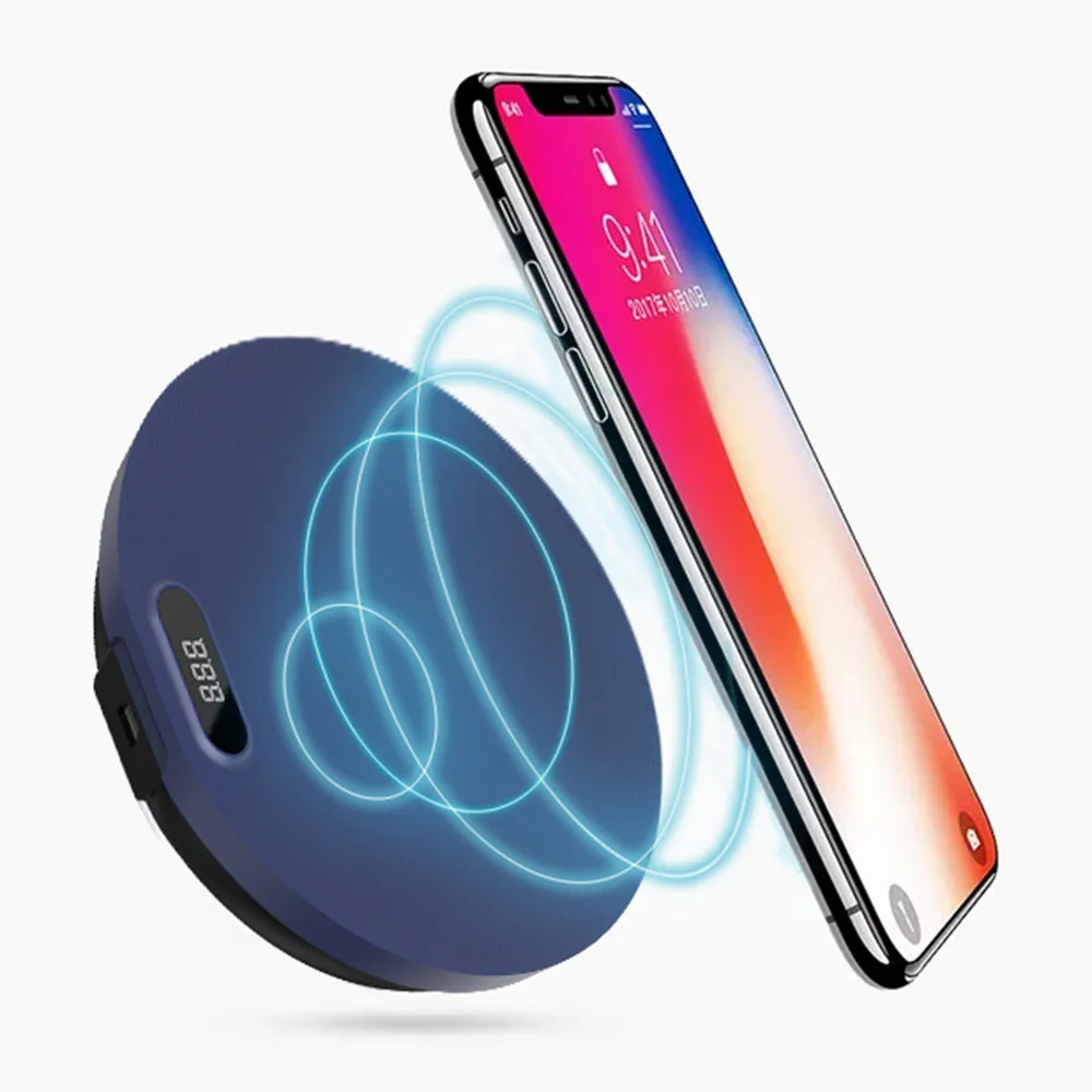 

New Qi Wireless Charger Charging Pad with safe protection Wireless Charger with LED Screen for iPhone X/XS/Max XR/8/8 Plus