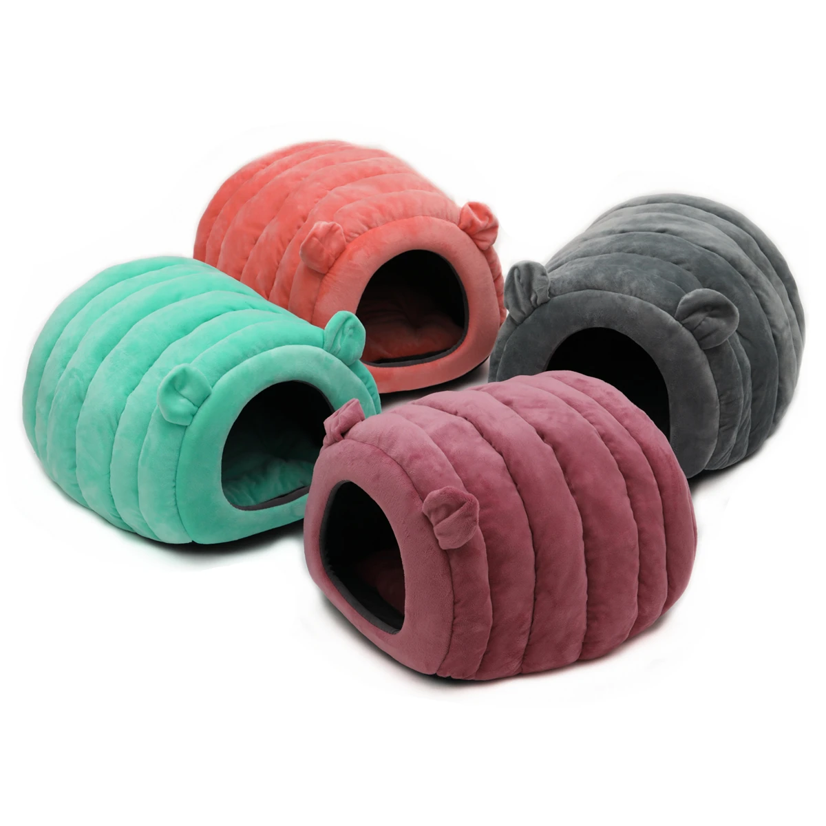 Lovely Crystal Plush Fleece Cat bed Cat House Warm Pet Bed For Cats And