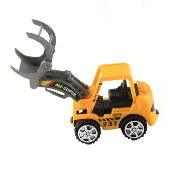 

1PC Plastic Toy Mini Kid Inertial Bulldozer Truck Engineering Car Building Blocks Brick Toy Educational Model Kid Gifts