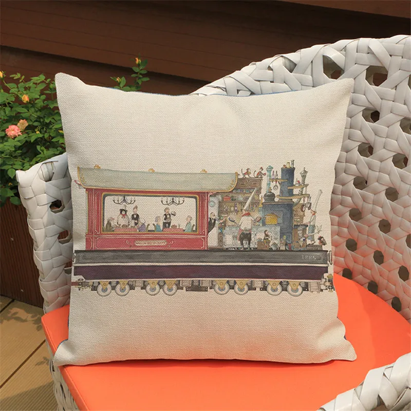 الكرتون الرجعية حلم قطار البيج كيس وسادة غطاء الوسادة كرسي كنبة مكتب المنزل فندق مقهى الديكور هدية للأطفال الكرتون الرجعية حلم قطار البيج كيس وسادة غطاء الوسادة كرسي كنبة مكتب المنزل فندق مقهى الديكور هدية للأطفال