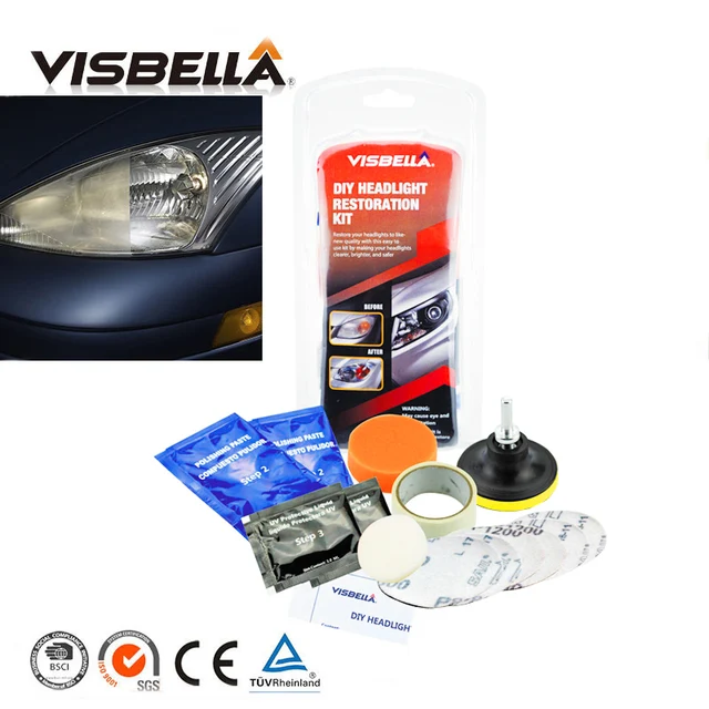 visbella headlamp brightener kit diy headlight restoration for car