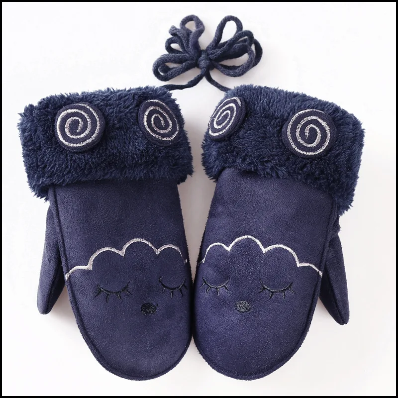 Коллекция года, зимние детские хлопковые перчатки зимние Утепленные перчатки детские перчатки милая детская перчатка с мехом кролика для сна 17N1120