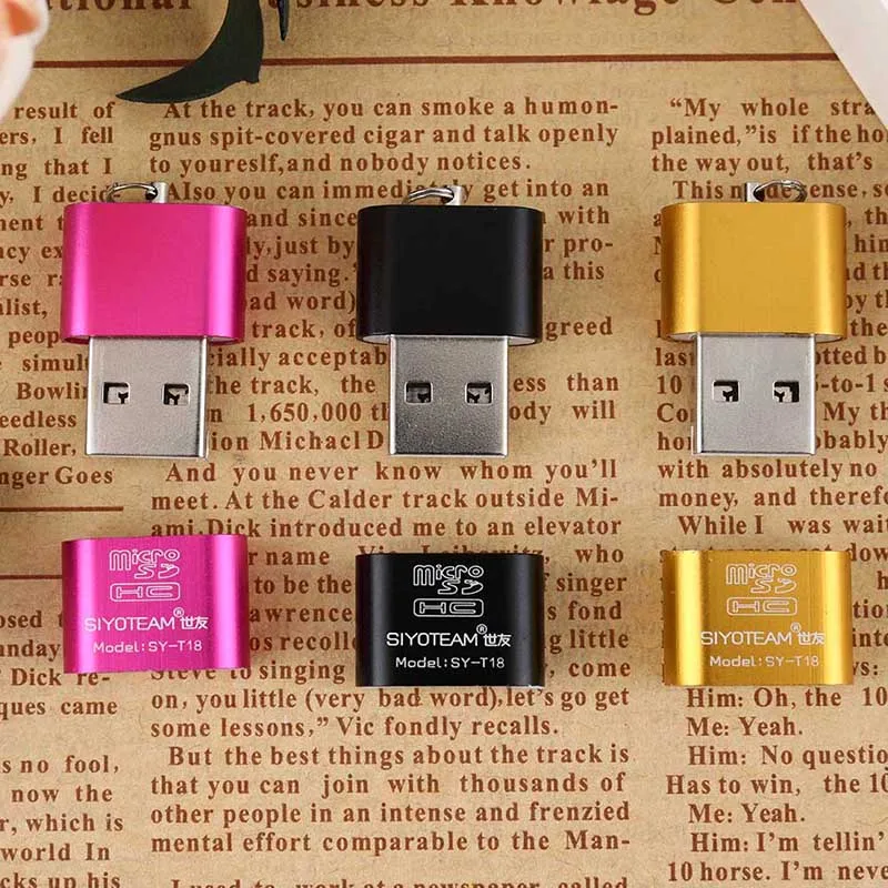 Портативный мини USB 2,0 Micro SD TF T-Flash считыватель карт памяти адаптер флэш-накопитель SD флэш-память