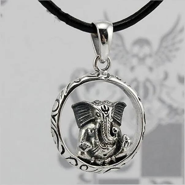 BOCAI silver pure silver 925 pendant elephant god thai silver pendant