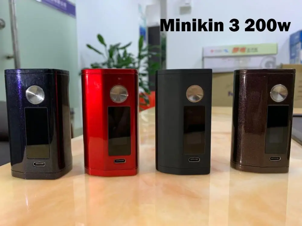 

asMODus Minikin 3 200w Box Mod Touch Screen TC Box MOD wi/ New GX-200-UTC Chip No18650 Battery Vapor vs Lost Vape Drone BF