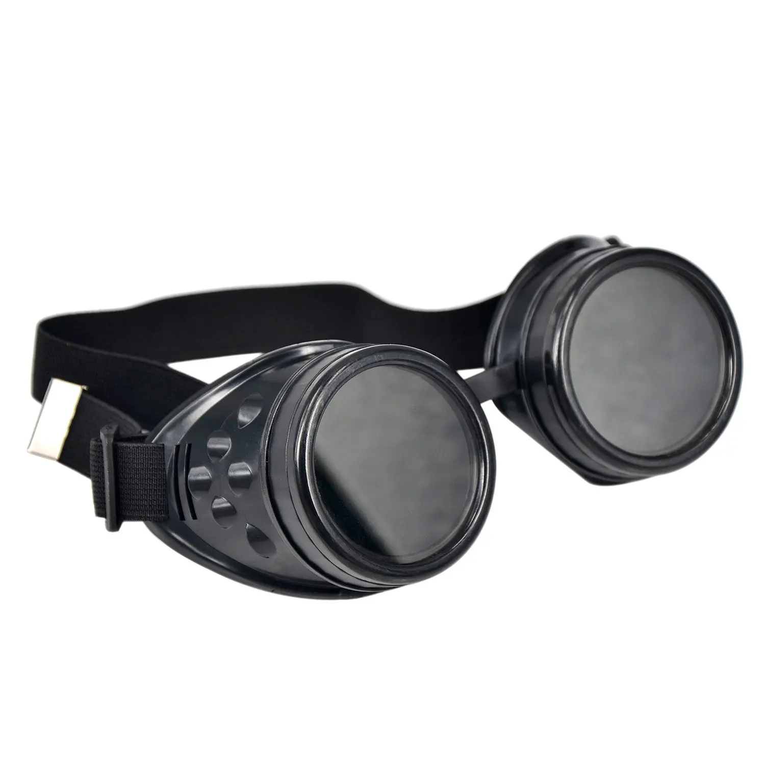 

HOT Cyber Goggles Steampunk Welding Goth Cosplay Vintage Goggles Rustic-Black & Black