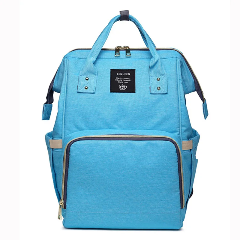 light blue 35 цветов, сумка для подгузников для мам и мам, Большая вместительная сумка для детских колясок, рюкзак для мам, сумка для кормления, сумка для пеленок - Цвет: light blue