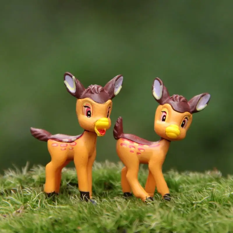 

Cartoon Bambi Cute Figures Q Version Bambi Fawn PVC Action Figure Toys Collection Model Toy for Home Decor Birthday Xmas Gift