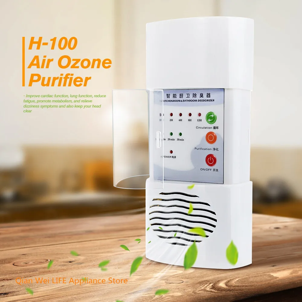 

Electric Air Purifier Deodorizer Ionizer Generator Sterilization Germicidal Oxygen Filter Disinfection Room Home Cleaner EU Plug