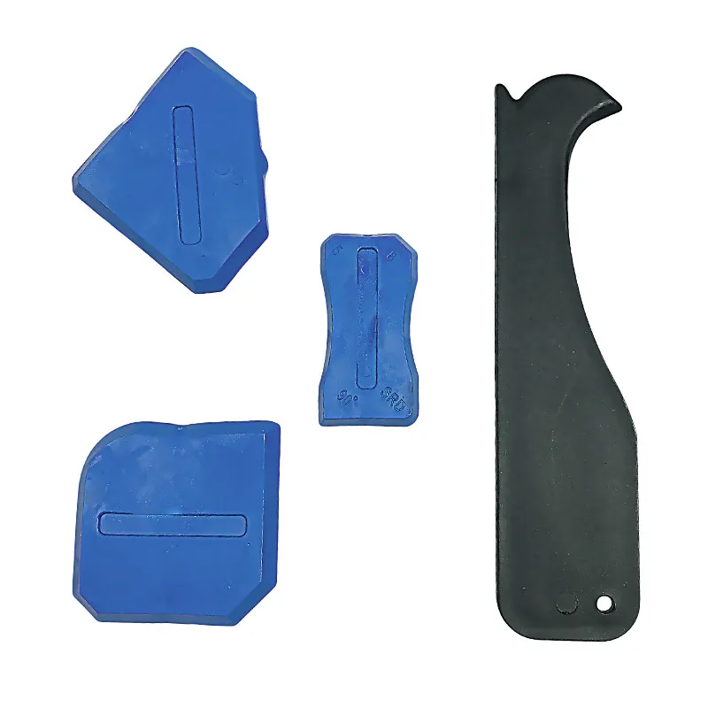 Portable 4/9pc Door and Window Glass Silicone Cement Scraper Tool Silicone Sealant Applicator Scraper Cement Removal Tool Kit - Цвет: 4pcs Blue B